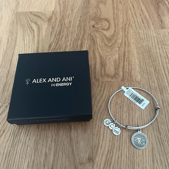 Alex and Ani Eye of Horus Silver Bracelet - Picture 2 of 2